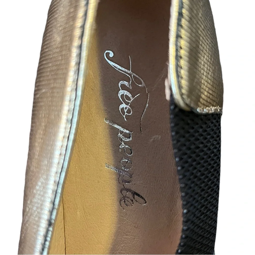 Free People Florence Pumps | Gold & Black | Women’s 38 - Picture 5 of 7